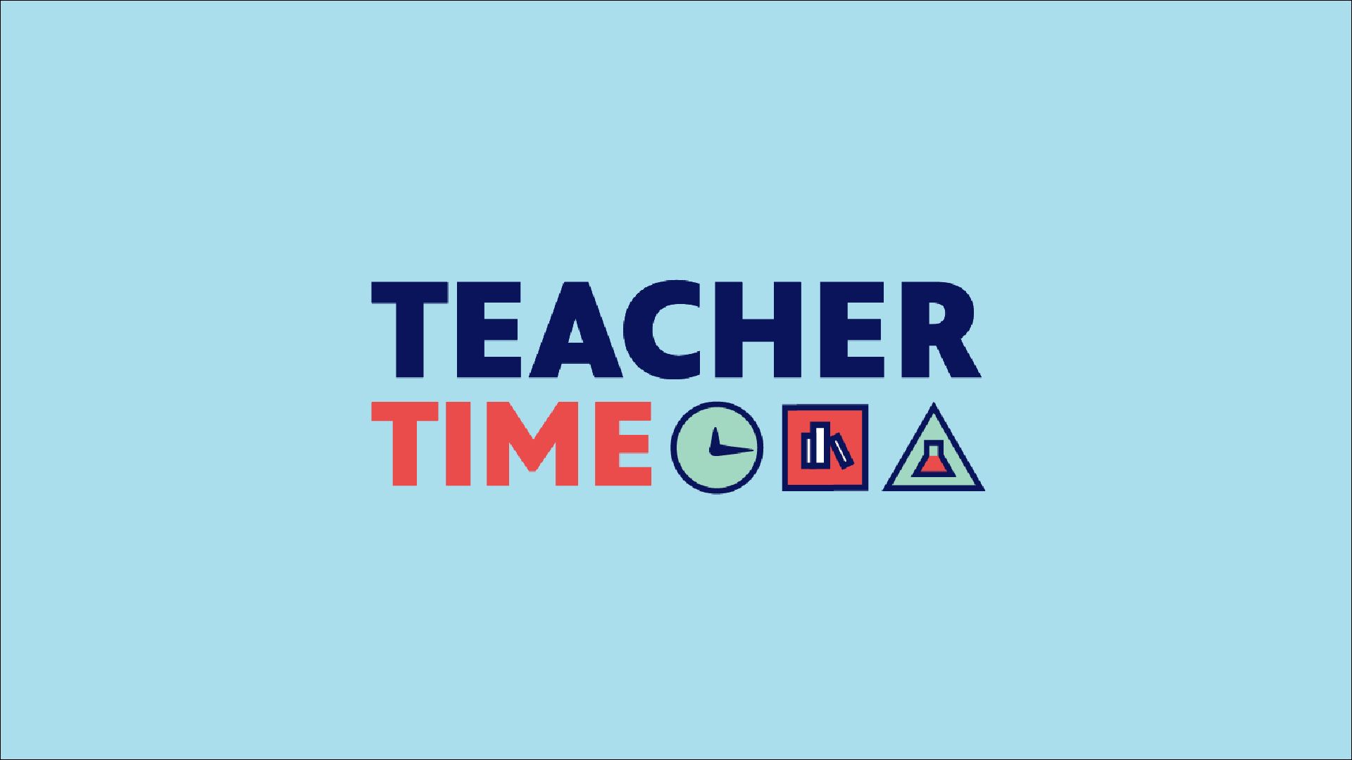 Teacher Time logo on light blue background