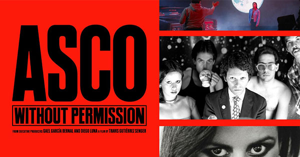 Red and black poster for